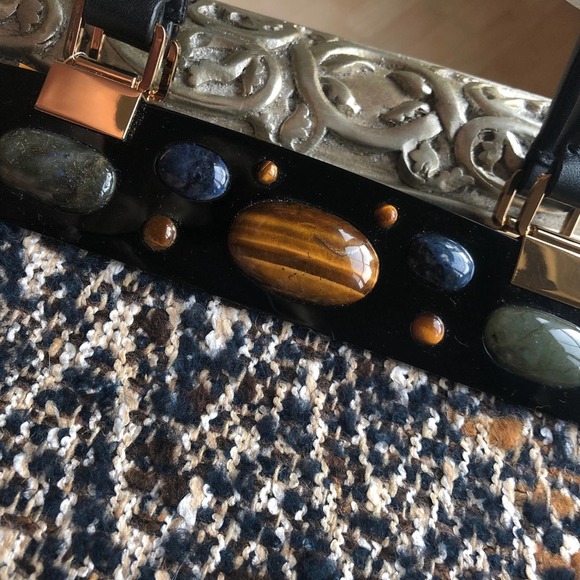 NWT Tory Burch Attersee Chevron Satchel - Picture 3 of 13